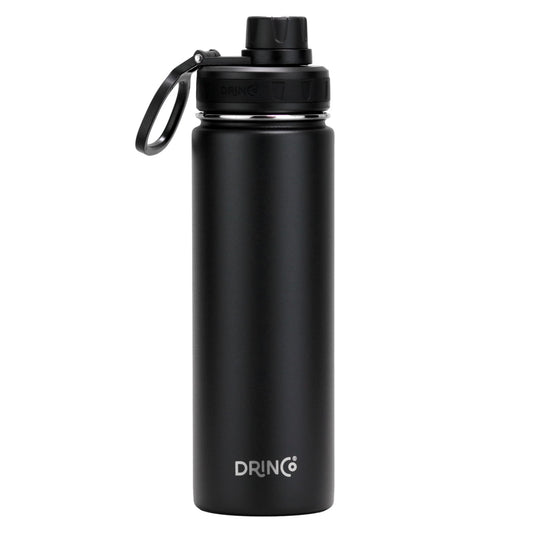 DRINCO® 22oz Stainless Steel Sport Water Bottle - Black - TechNest